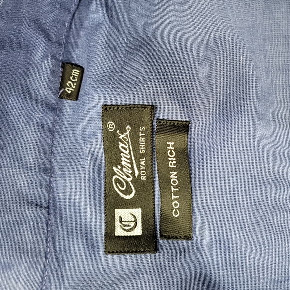 Climax Royal Shirts Blue Button Up Shirt Men's - Picture 2 of 6